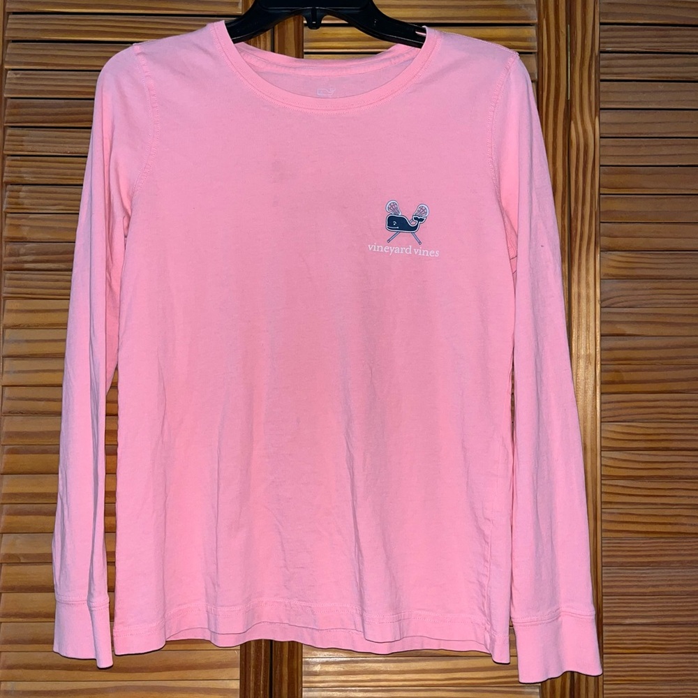 Vineyard Vines Lacrosse Long Sleeve Pink XS Tee Shirt‎